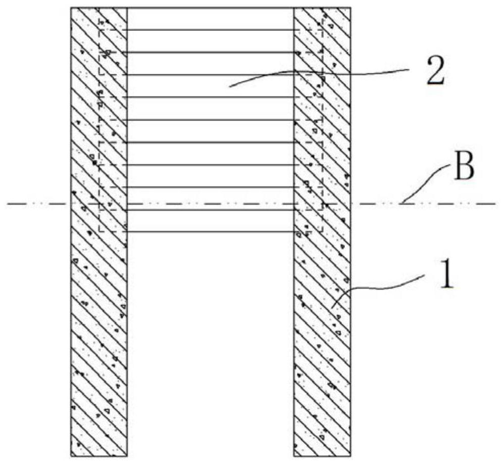 Inclined overhanging type supporting and retaining structure