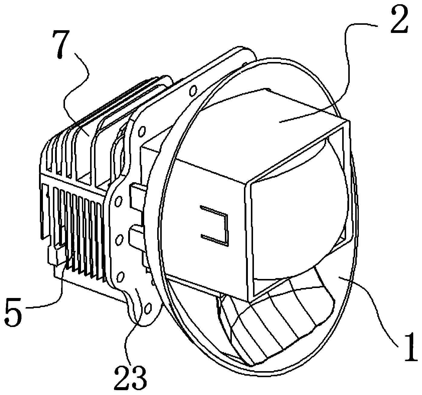 Low and high beam integrated light with auxiliary light source