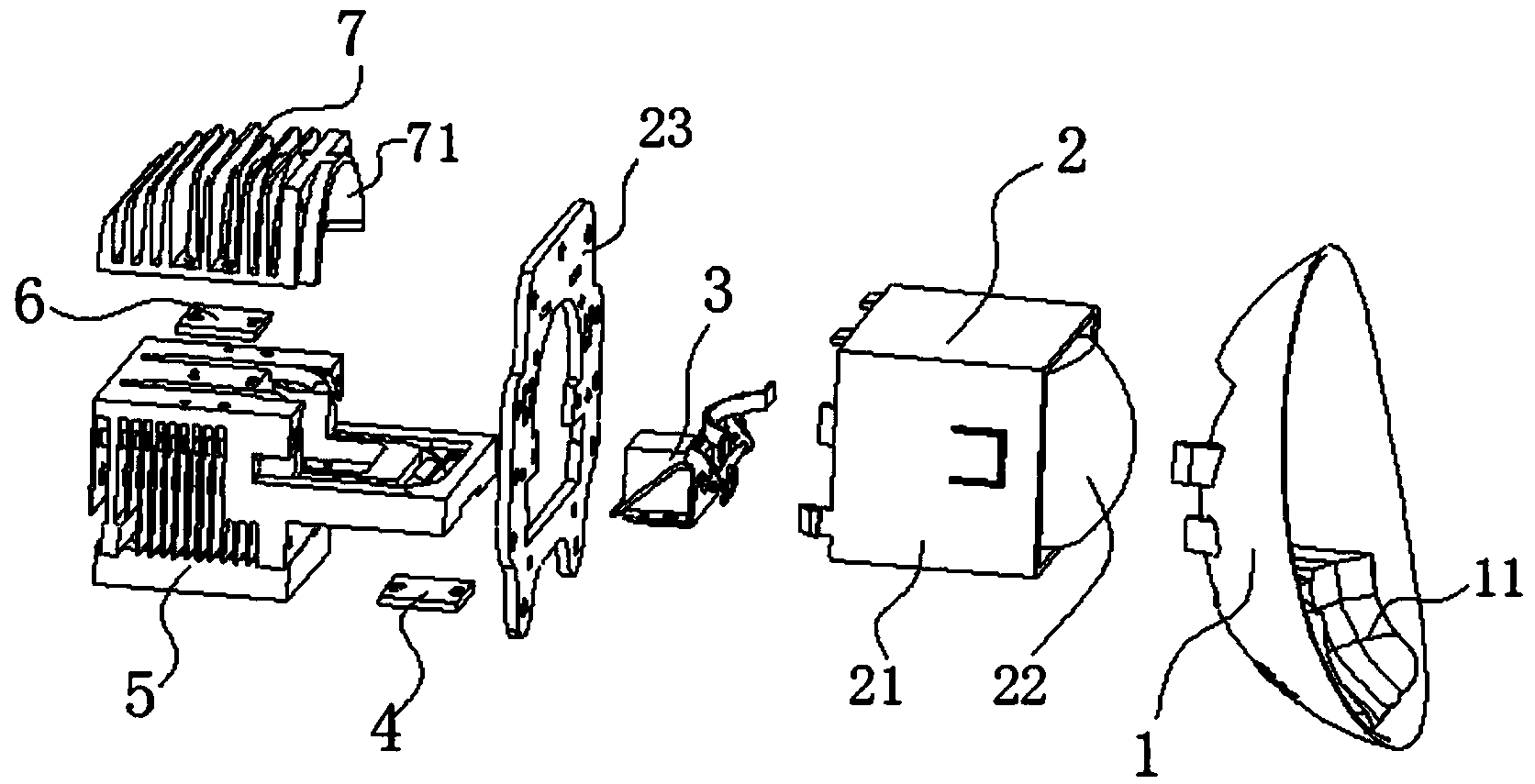 Low and high beam integrated light with auxiliary light source