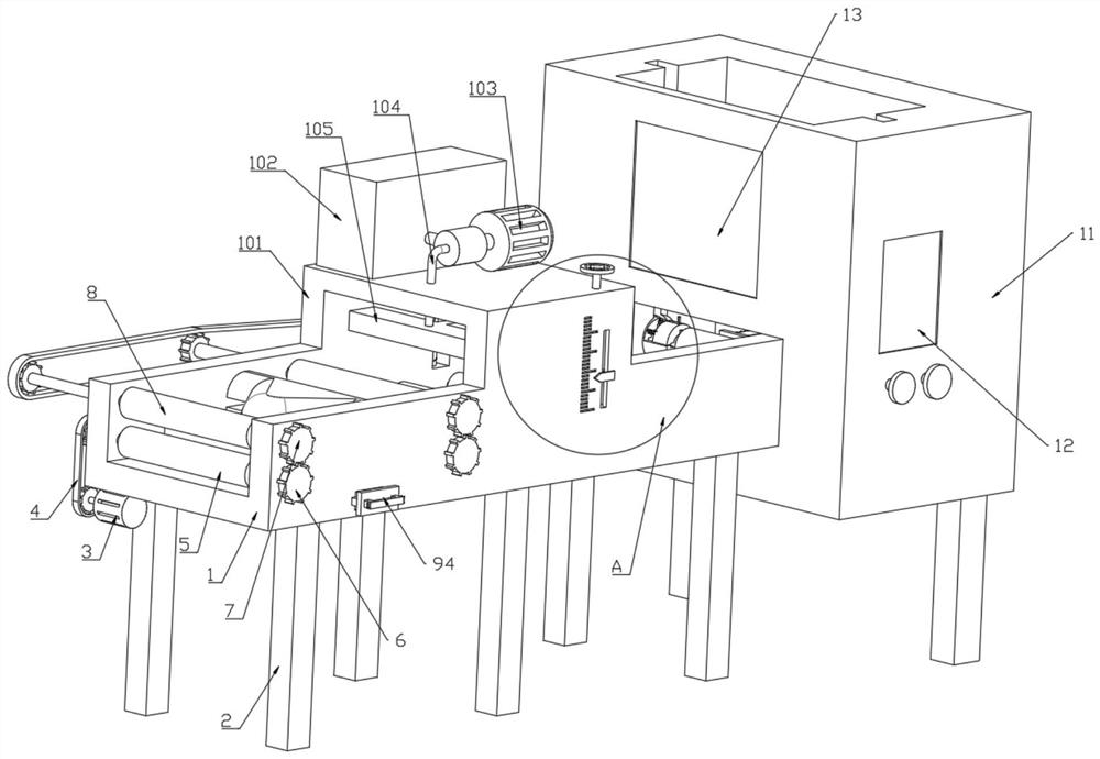 Gluing device for electronic product protective film production