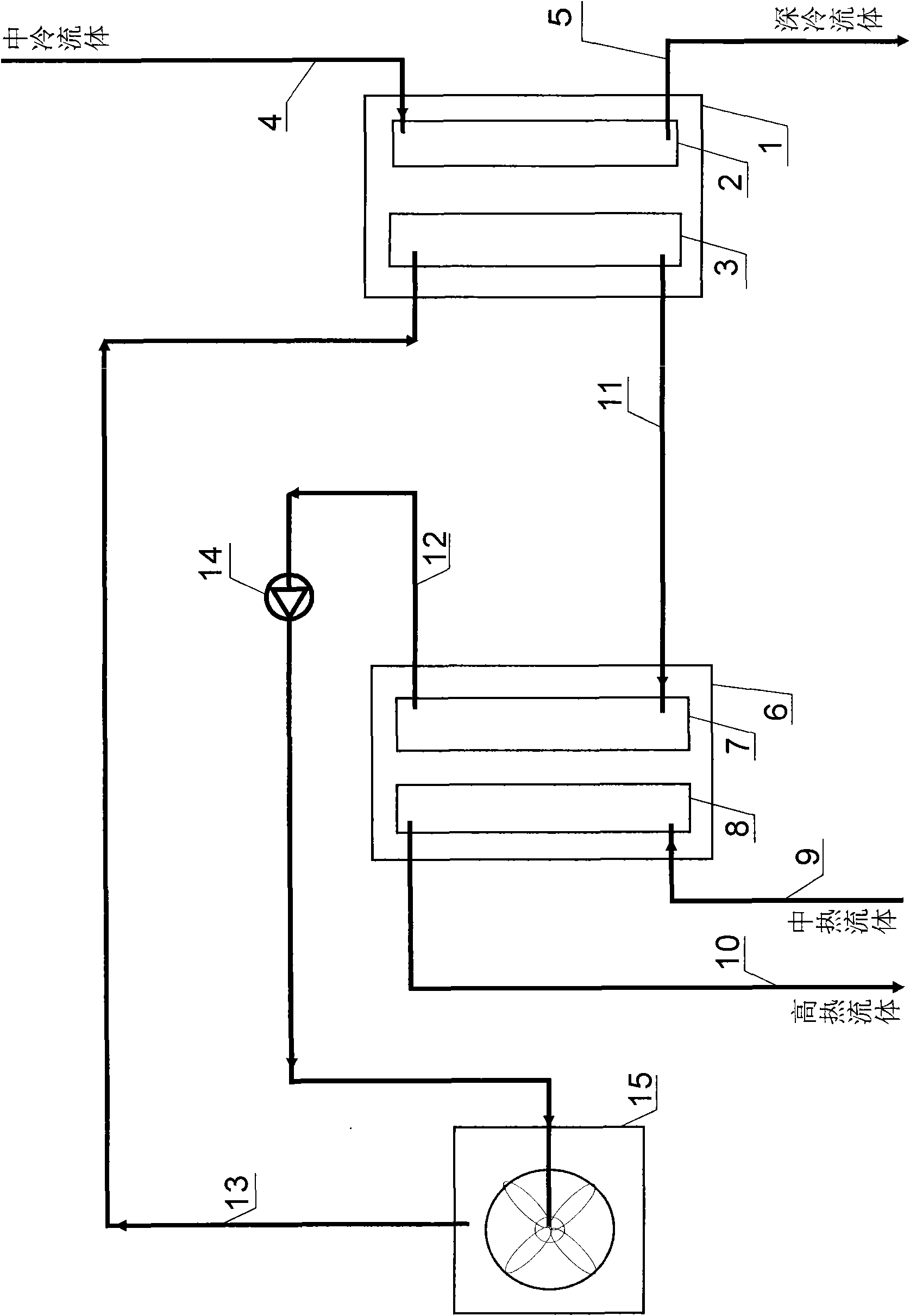 System for partially recovering byproduct heat of refrigerating unit