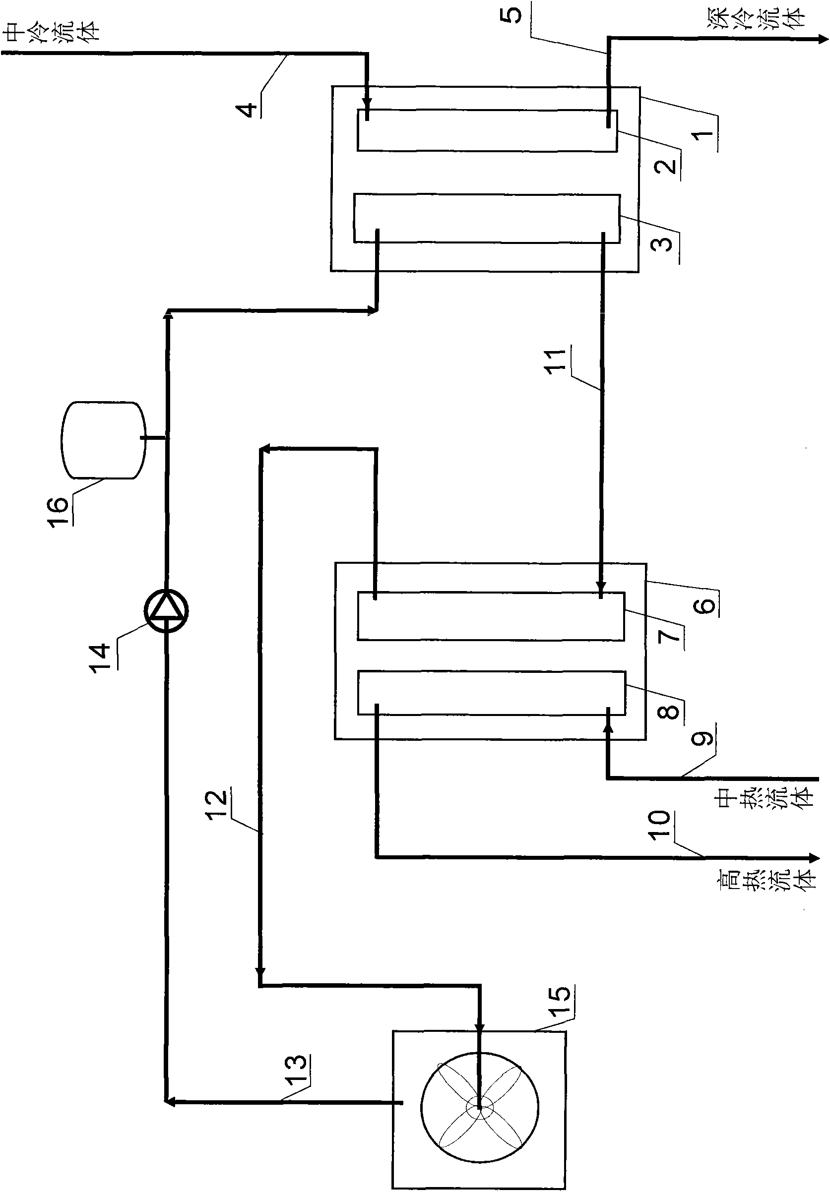 System for partially recovering byproduct heat of refrigerating unit