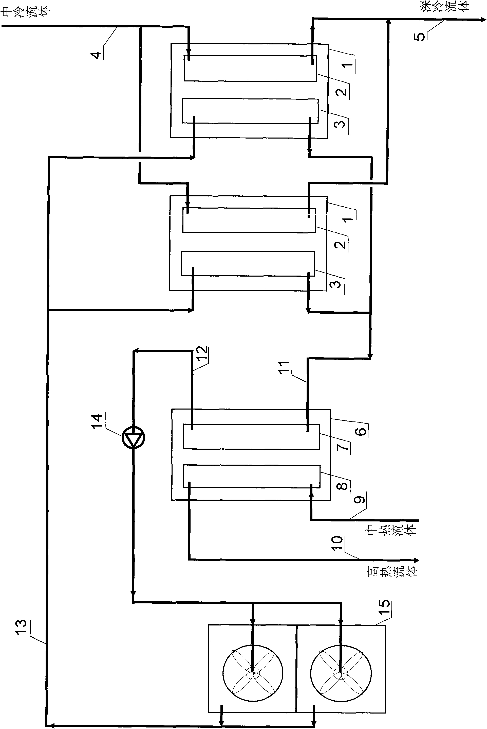 System for partially recovering byproduct heat of refrigerating unit