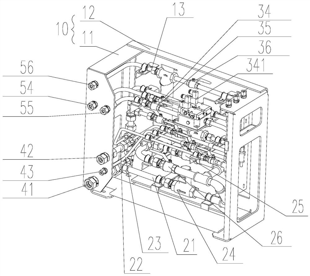 A pipeline layout device and cab front end structure