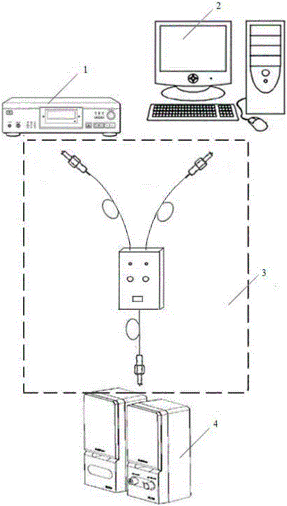 Audio-optical signal path switching method and device