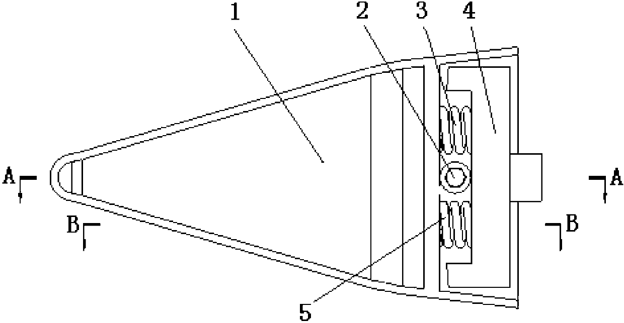 Non-side divider for no-row maize harvesting machine