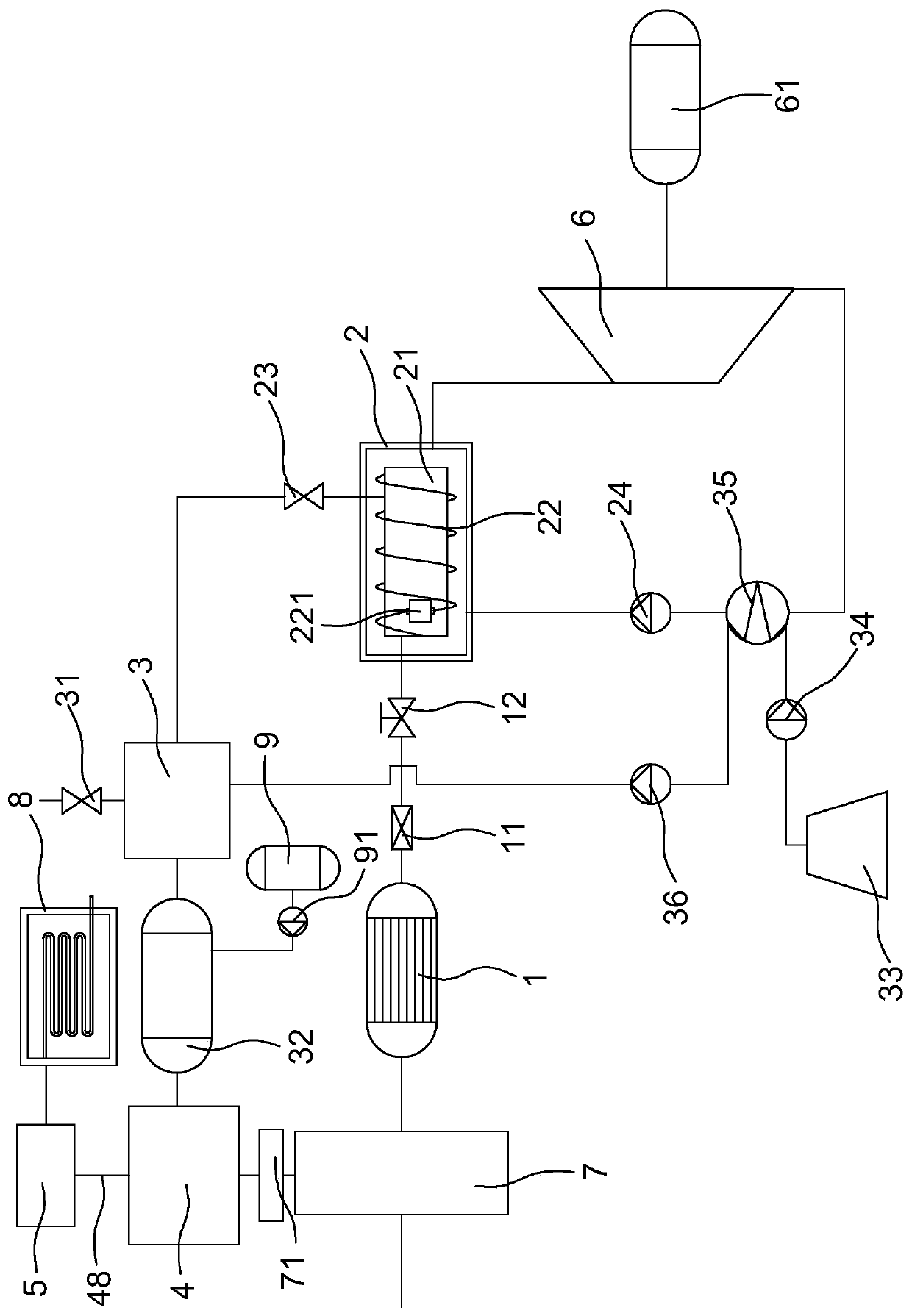 Ship tail gas treatment system