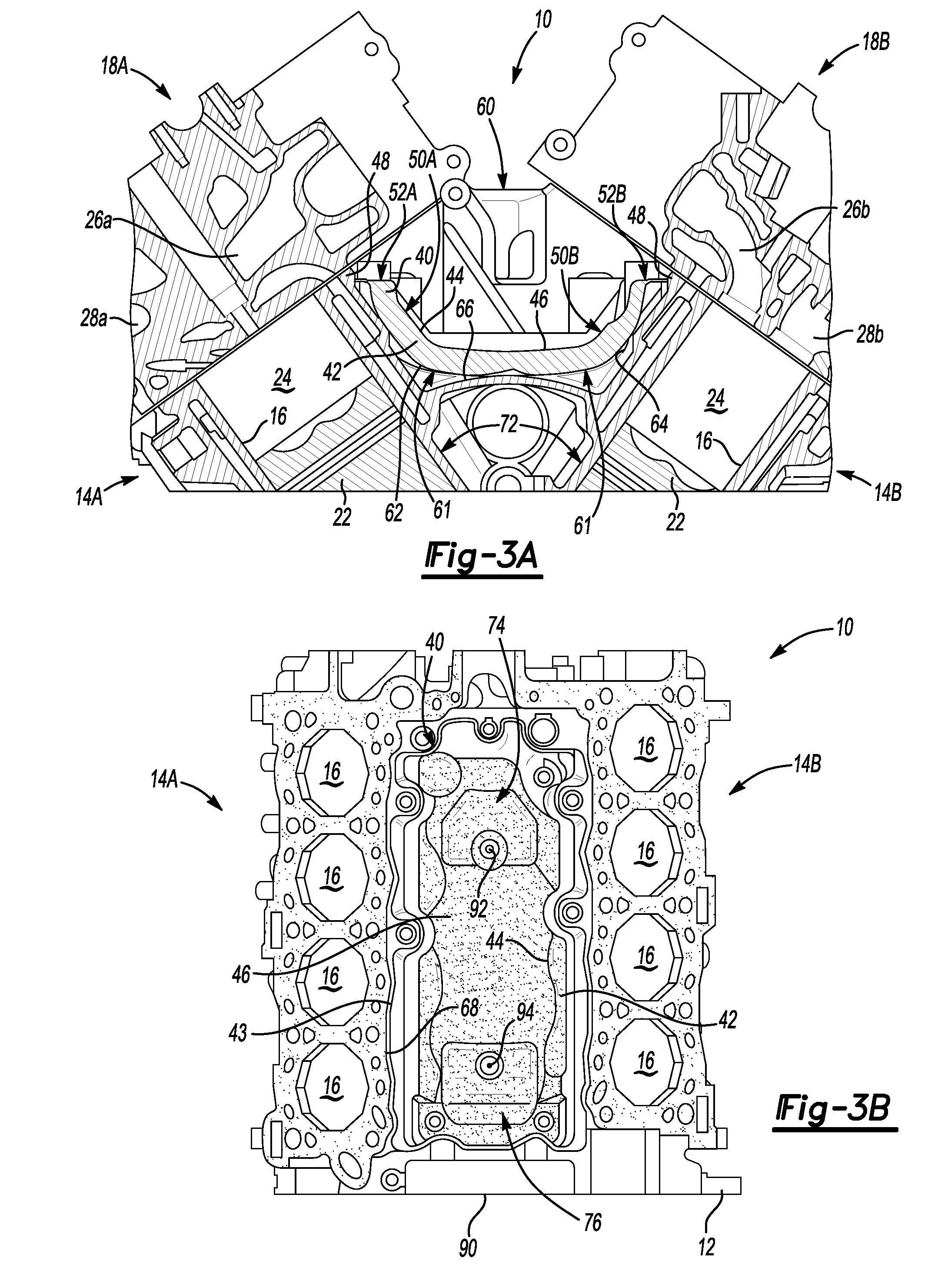 Thermal and acoustic valley shield for engine assembly