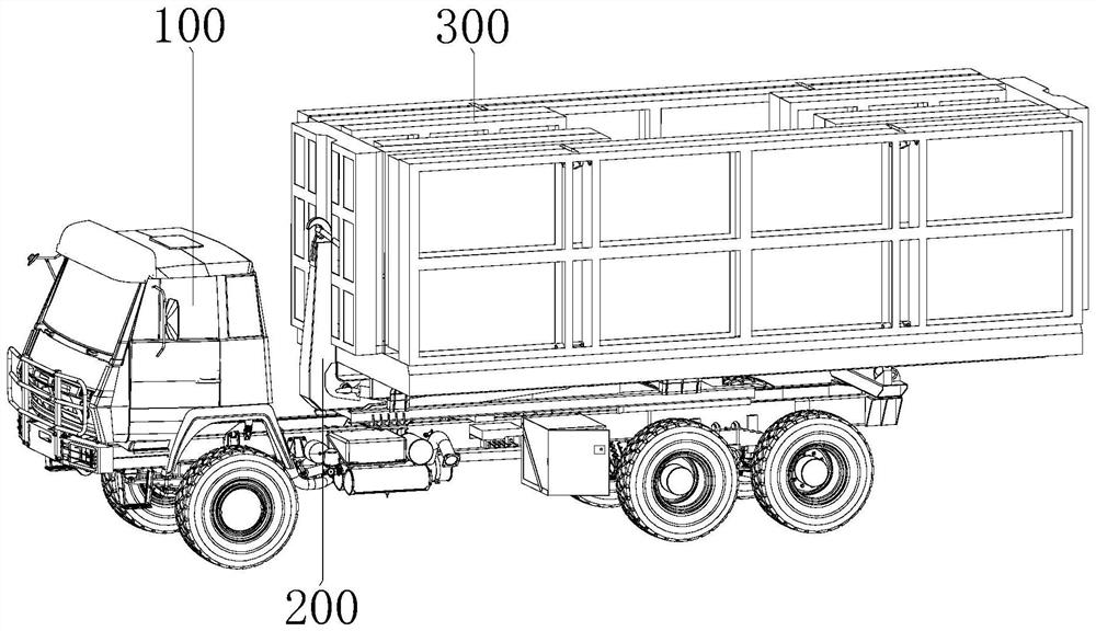 Vehicle-mounted folding helicopter takeoff and landing platform