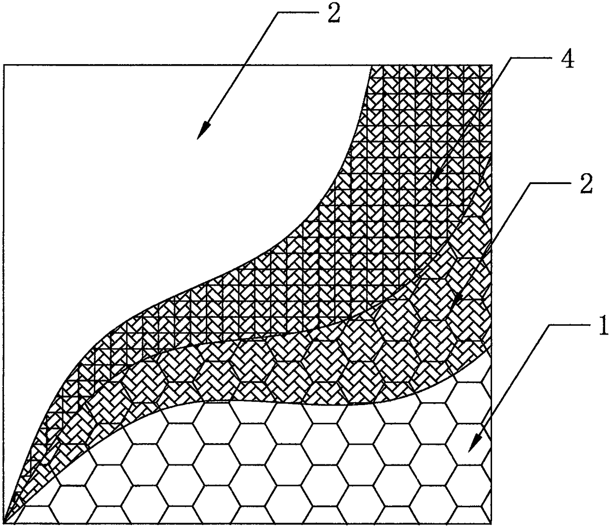 Solidified cement sandwich plate and preparation method thereof