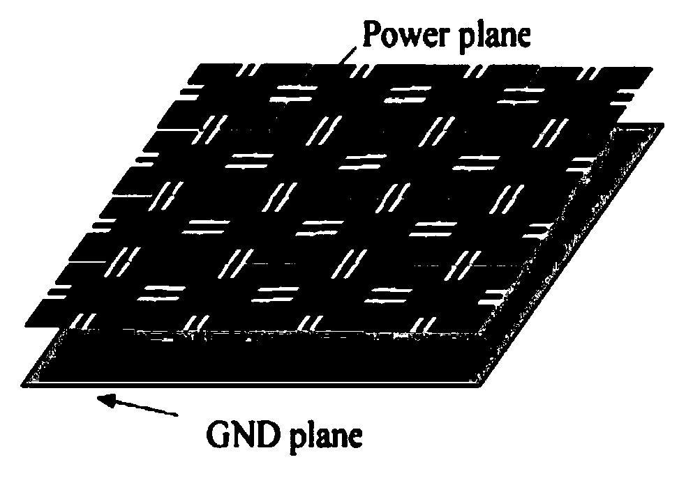 Electromagnetic band gap (EBG) structure based printed circuit board and design method thereof
