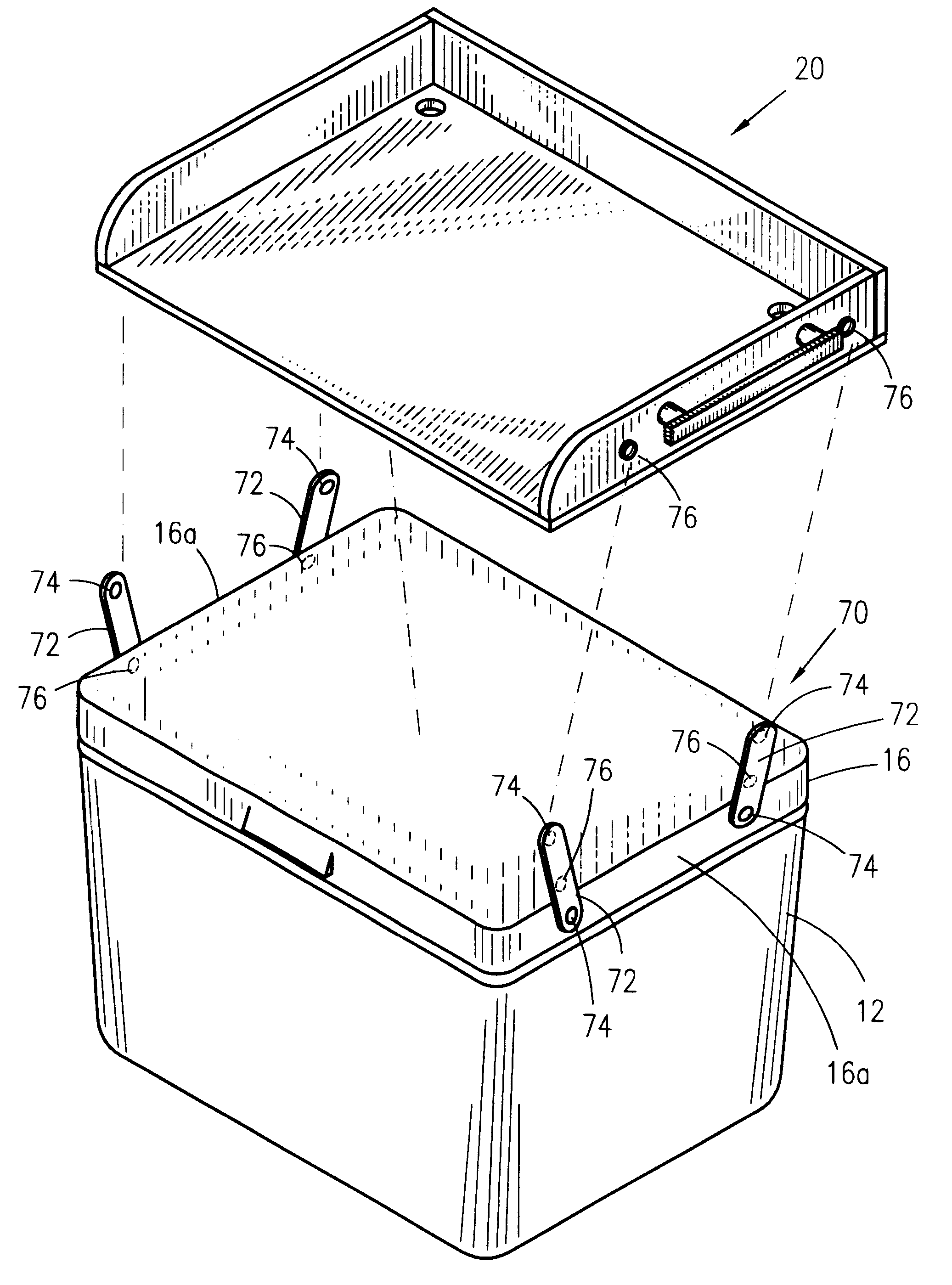 Cutting and fillet board with drain for removable attachment to conventional ice chest coolers