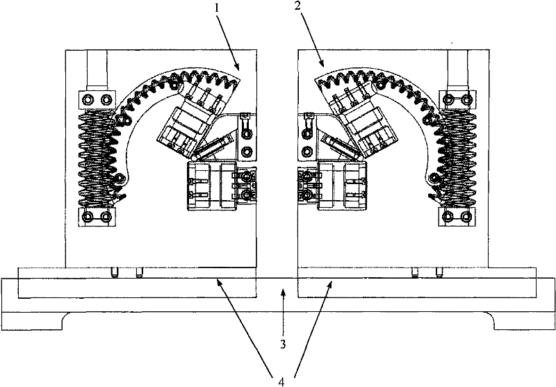 Multi-roller flexible roll formation calibrating device with adjustable roll angle