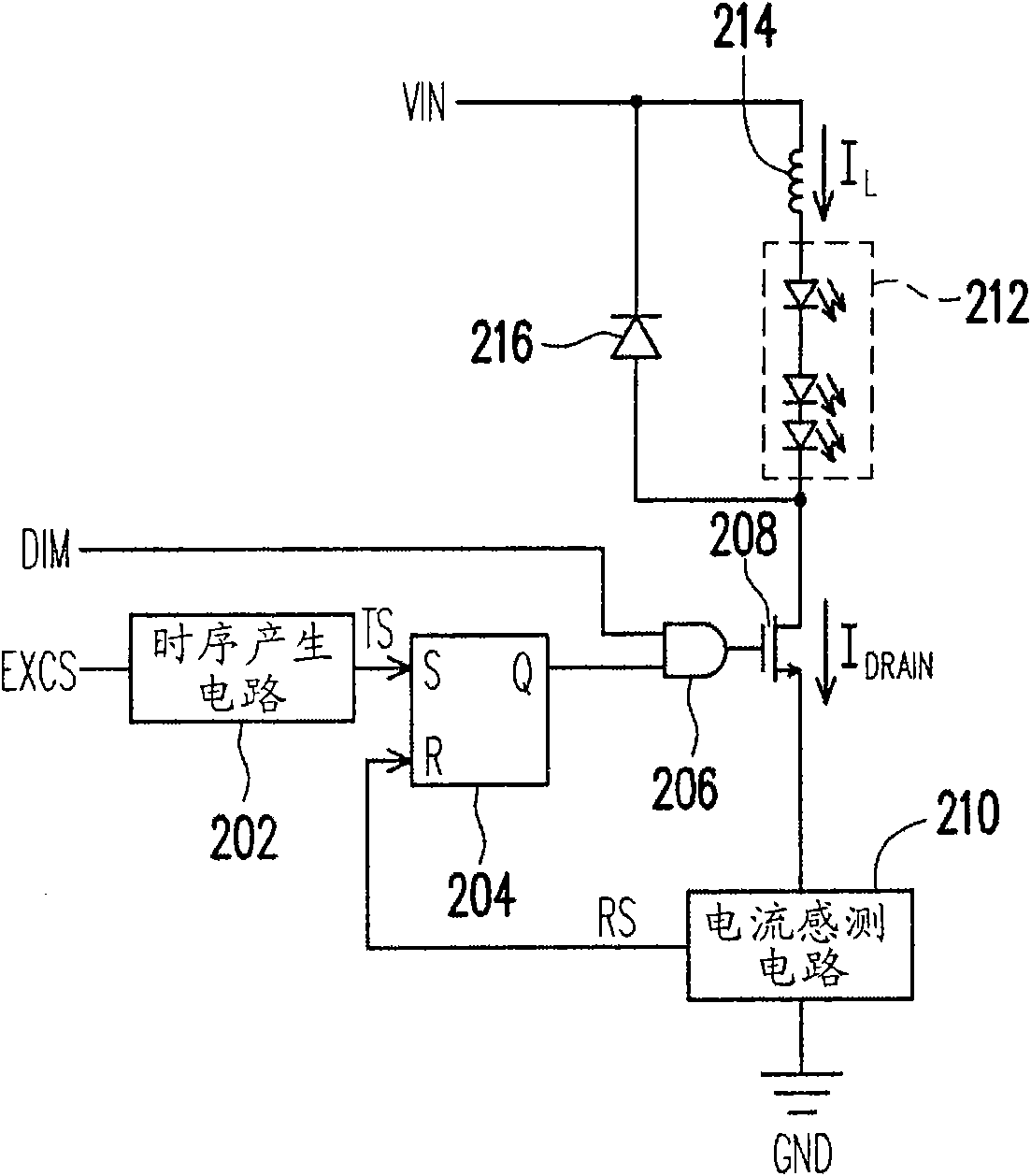 Luminous element drive circuit and method thereof