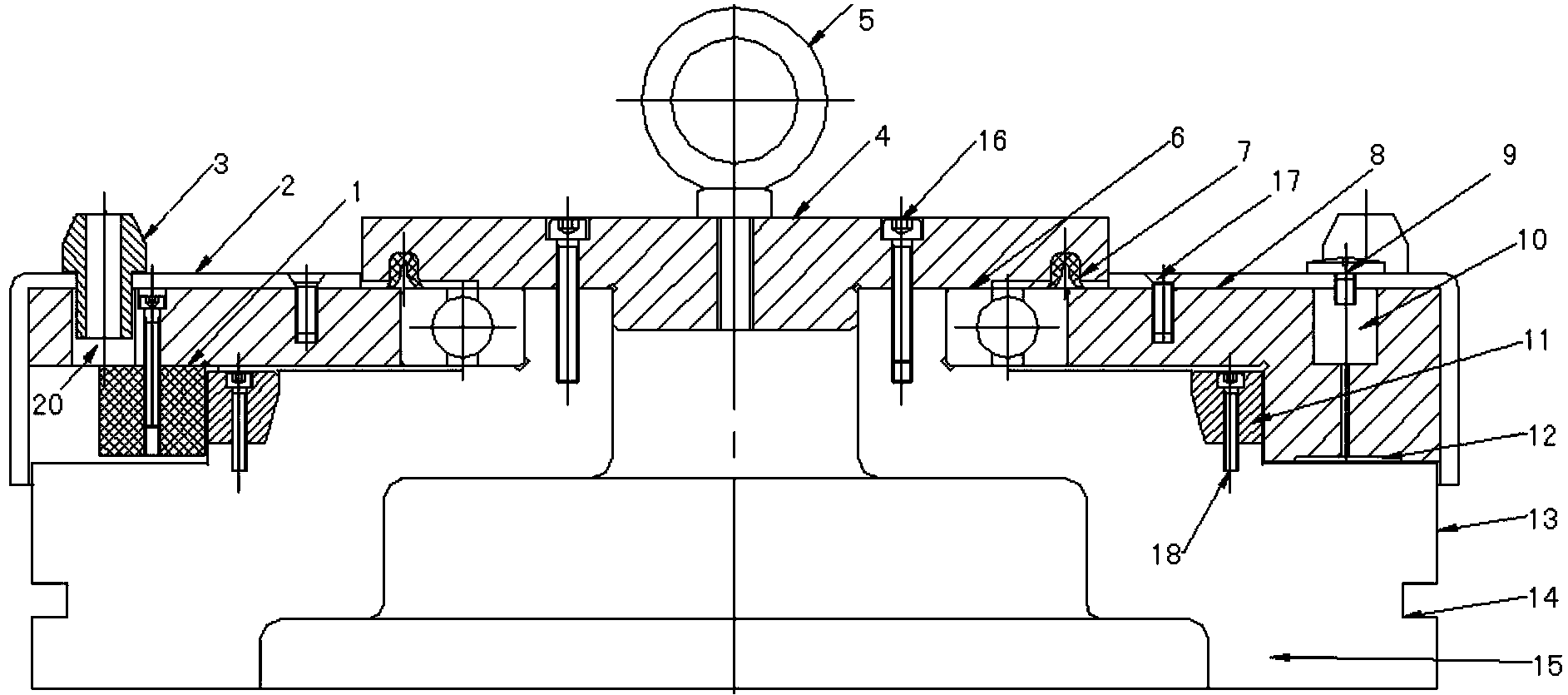 High-precision circular grating assembly device