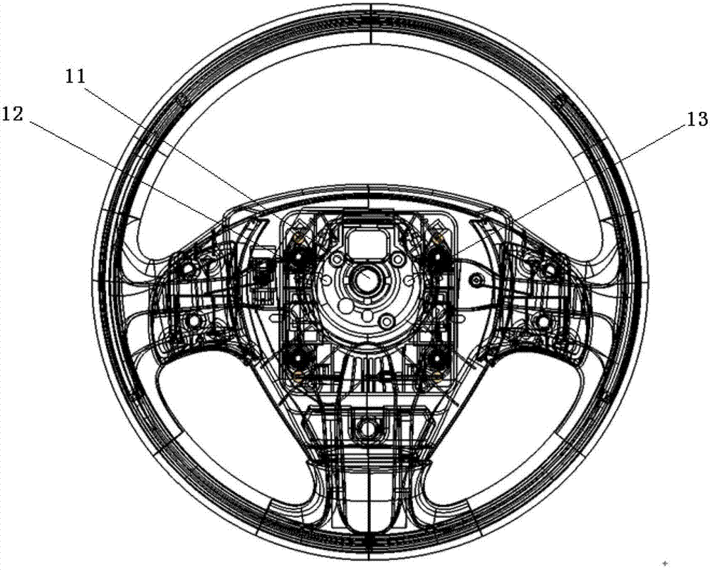 Disassembling tool for steering wheel of automobile and disassembling method