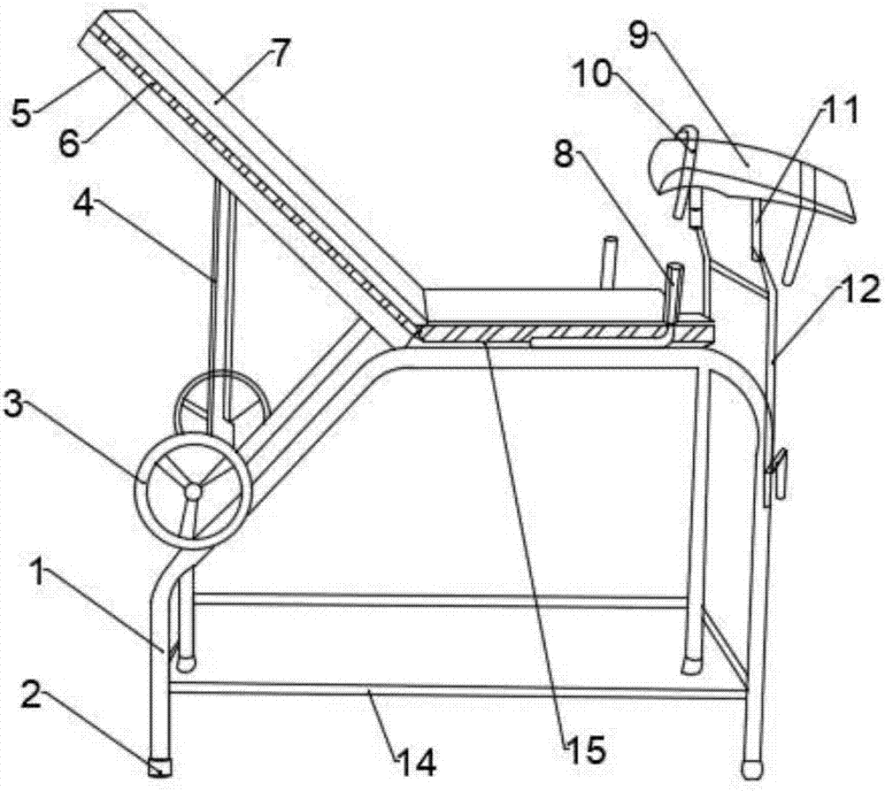 Detachable delivery assisting frame of obstetric table