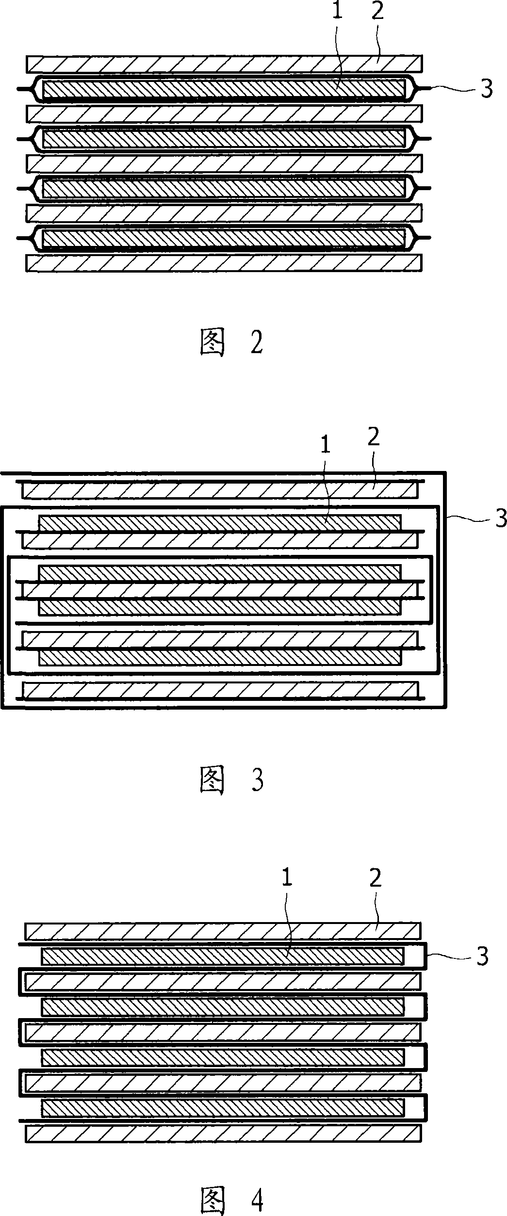 Stacking nonaqueous electrolytes battery and manufacturing method thereof and stacking equipment