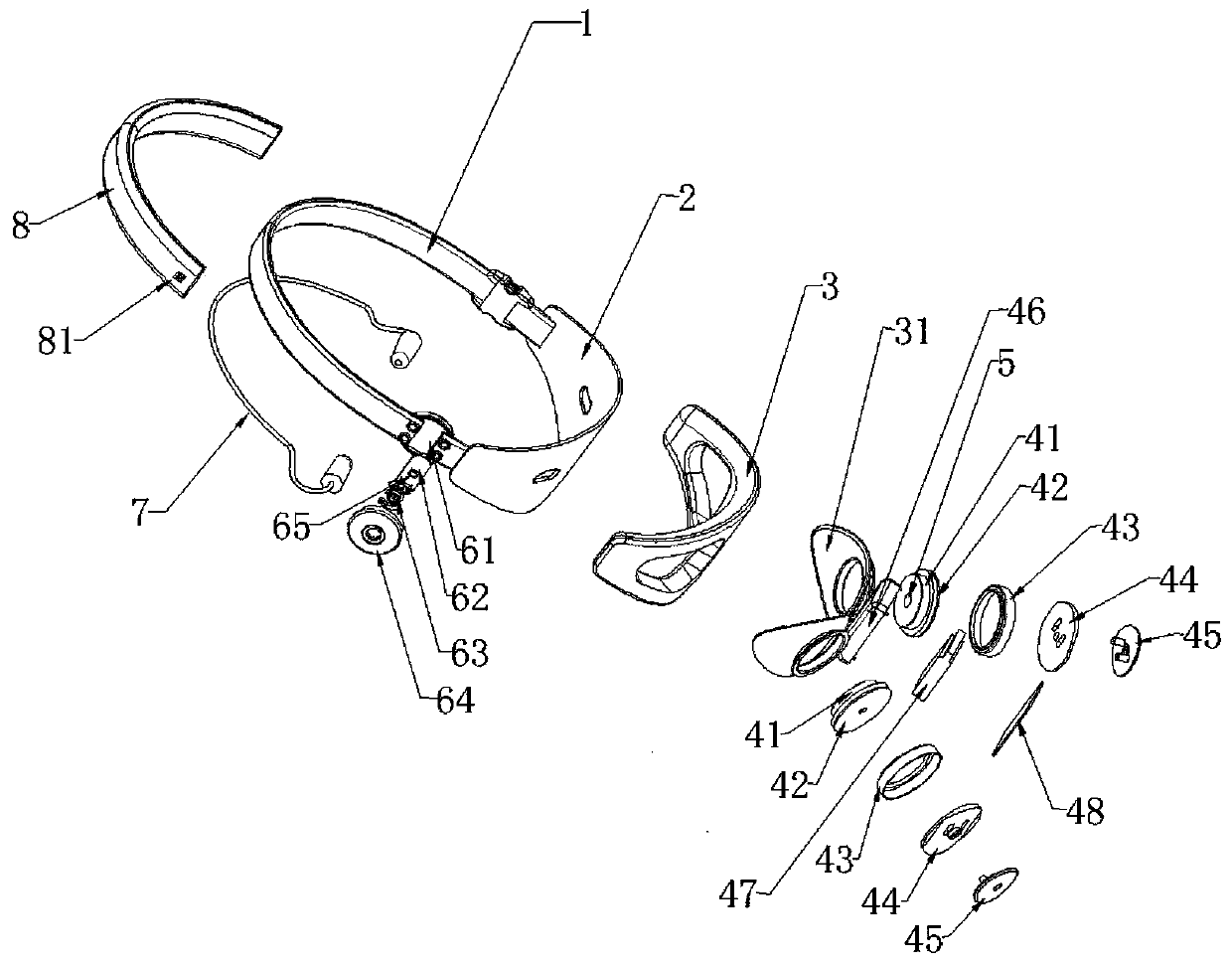 Graphene stone needle eye shield and collocation method thereof