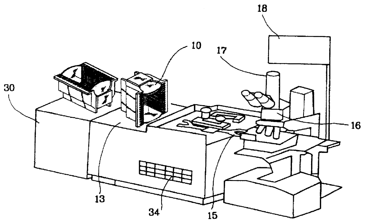 Semiconductor wafer testing apparatus with a combined wafer alignment/wafer recognition station