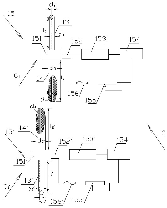 Device for improving strength of ring-spun yarn by gas stimulation method