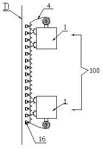 Transversely-moving cleaning robot used for cleaning system of glass curtain wall