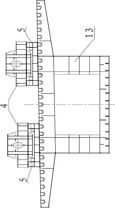 Method for welding and connecting circular seam on over-sized spanning variable cross-section continuous steel box beam bridge