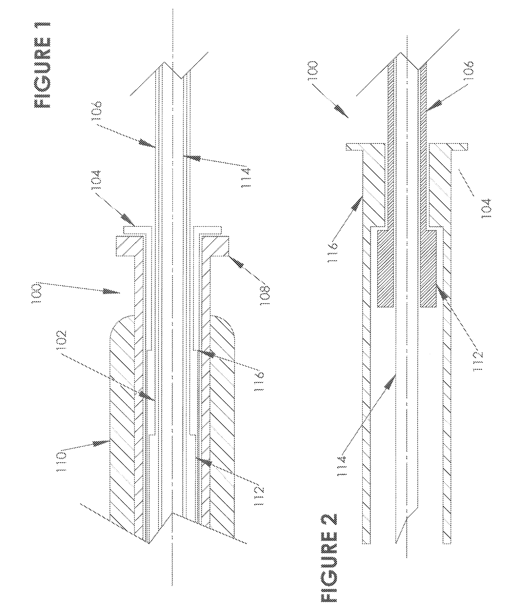 Device for needle biopsy with integrated needle protection