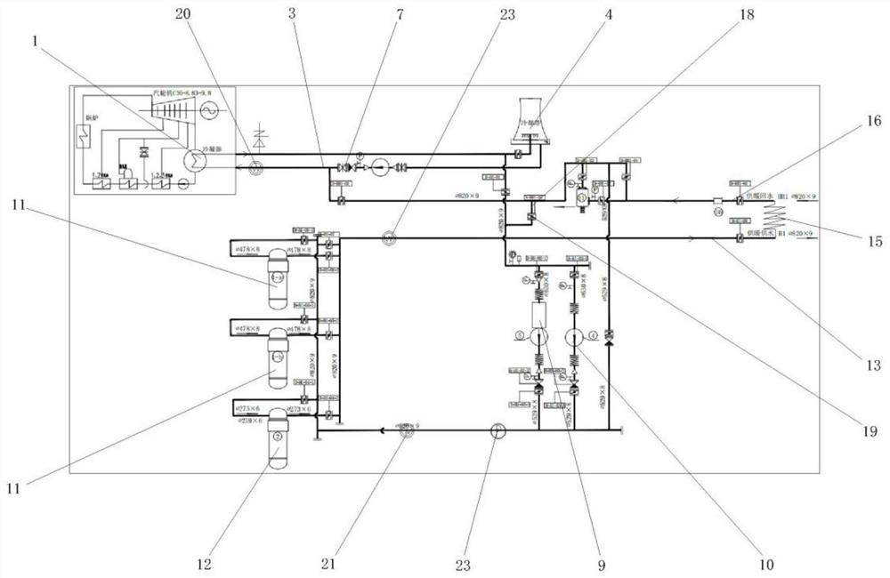 Circulating water low-vacuum heating system