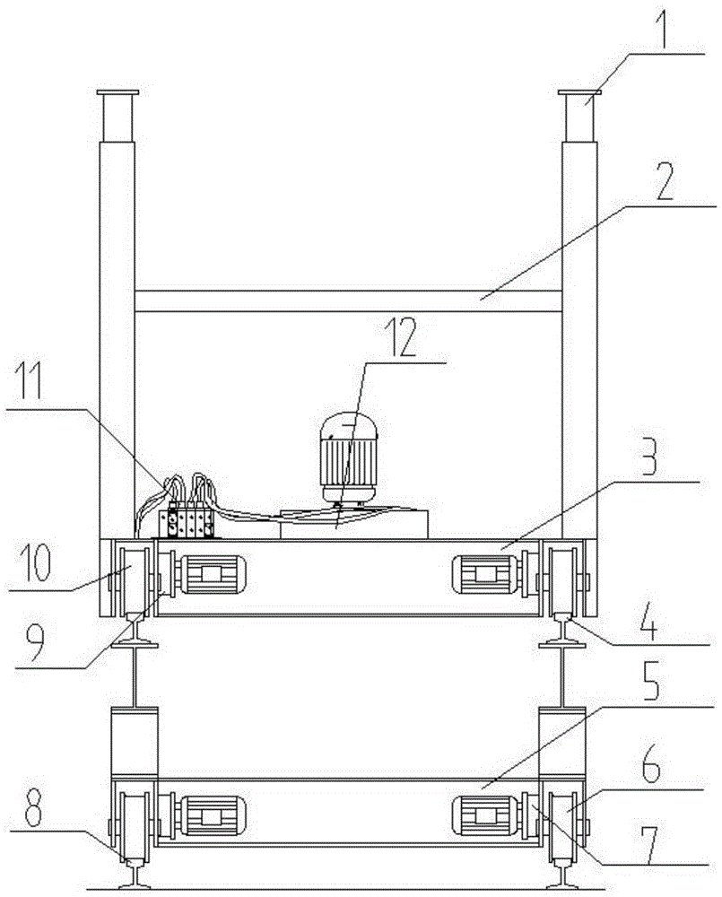 Dismounting and mounting machine for prefabricated box culvert mould core