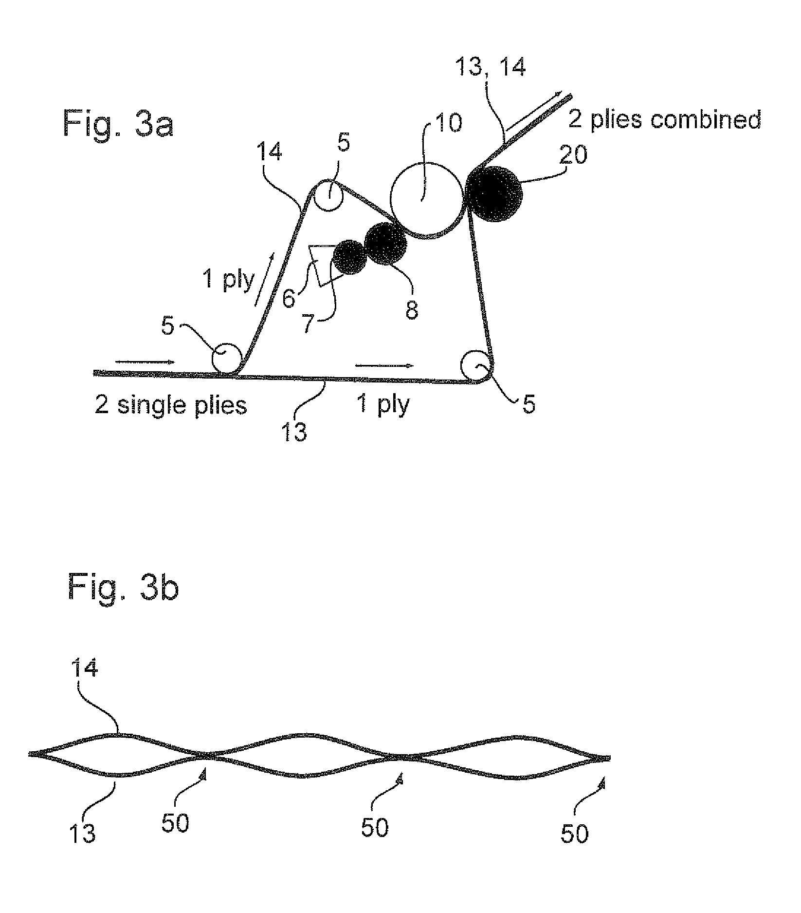 Apparatus and method for ply bonding as well as multi-ply product