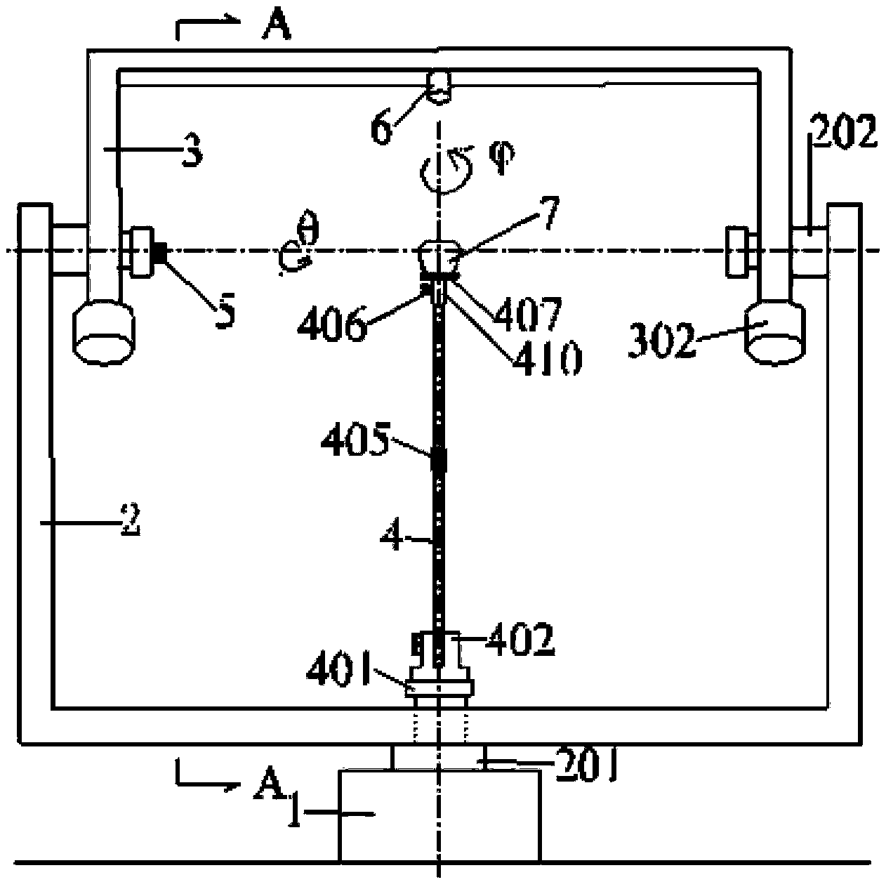 Fixed light source-type full space distribution luminosity measurement instrument
