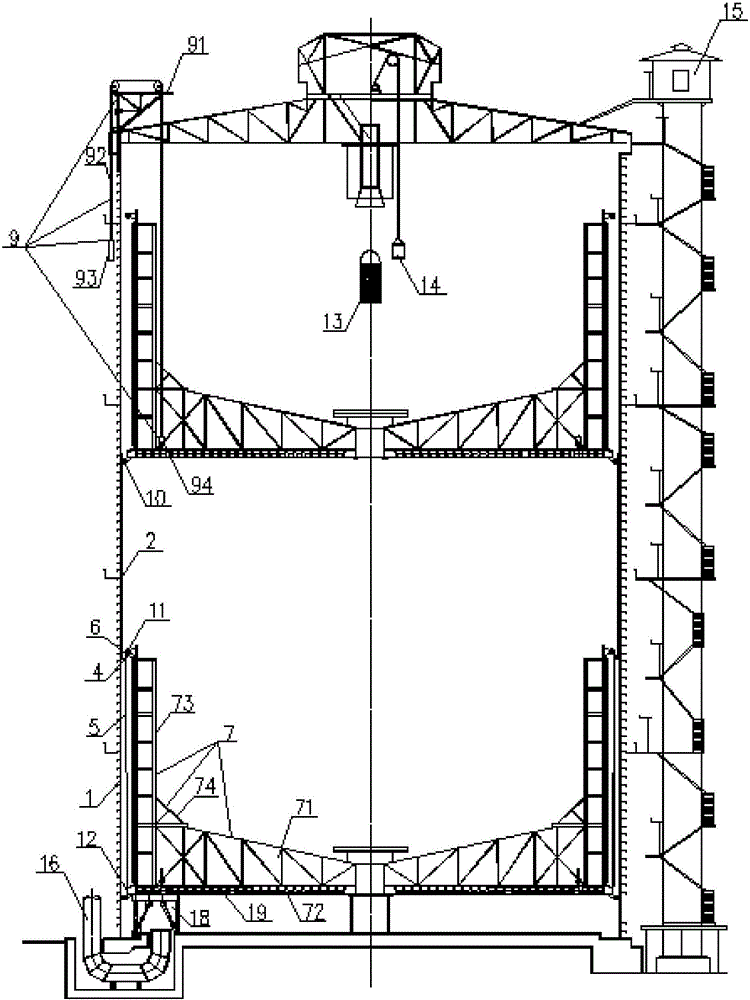 Transformation method of regular polygonal thin oil sealed gas cabinet