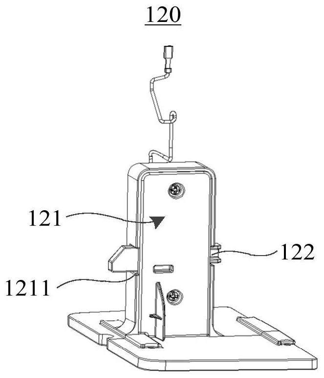 Charging base station, upright arm and cleaning system