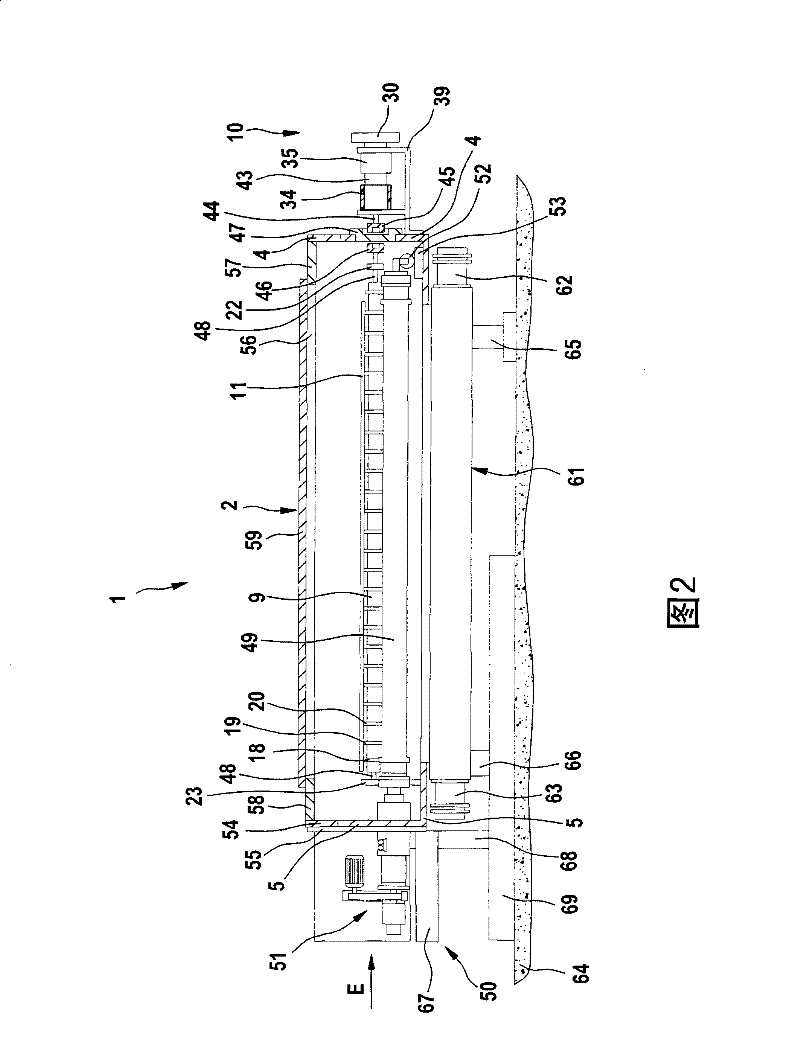 Vacuum coating equipment with transfer rollers for transferring flat substrates