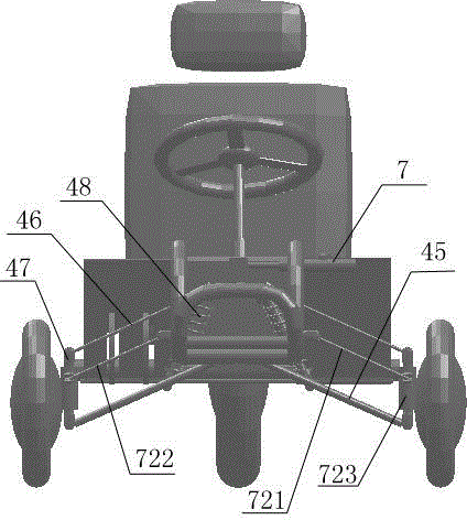 T-shaped inverted triangular servo electro-tricycle