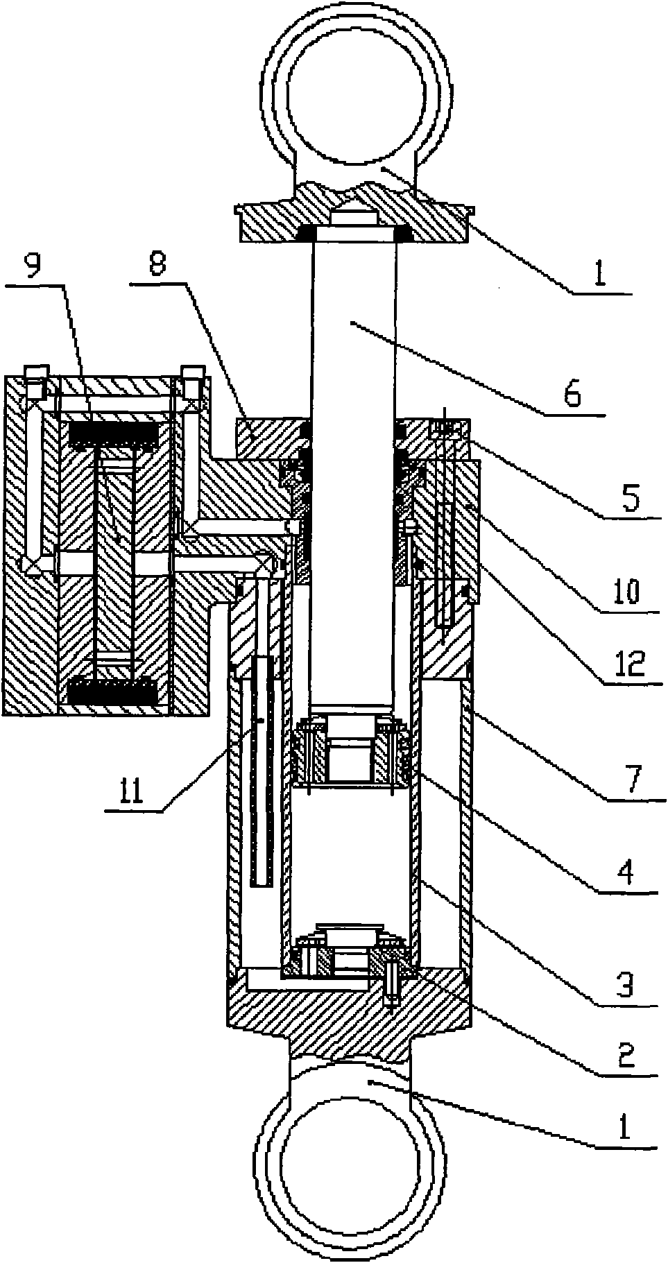 Double-cylinder by-pass type magnetorheological vibration damper