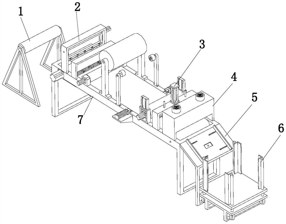 Laminating and edge covering device and process for automatic gold paper production line