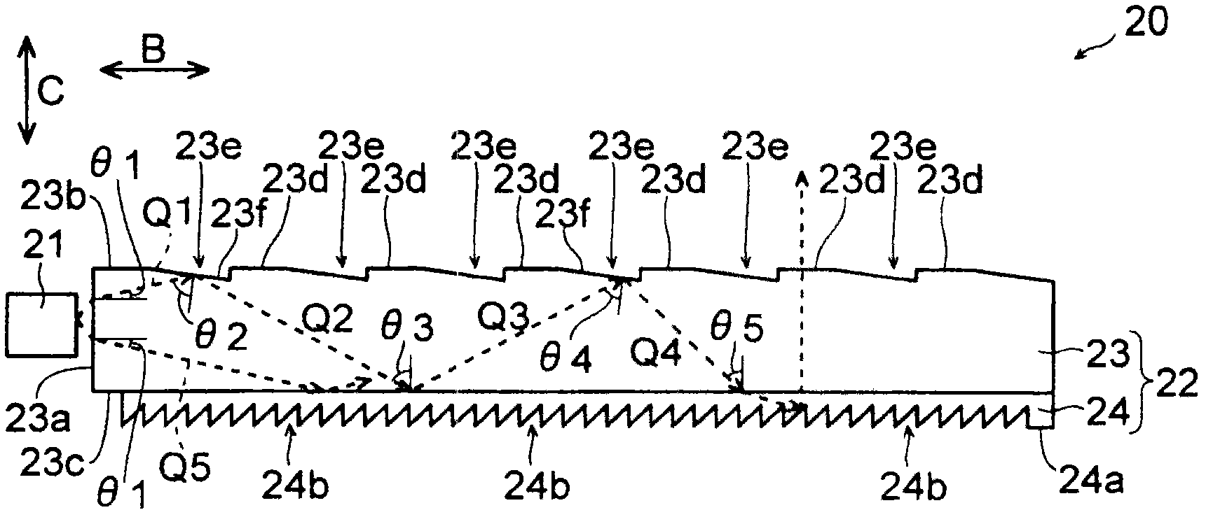 Planar illumination device and display device provided with the same
