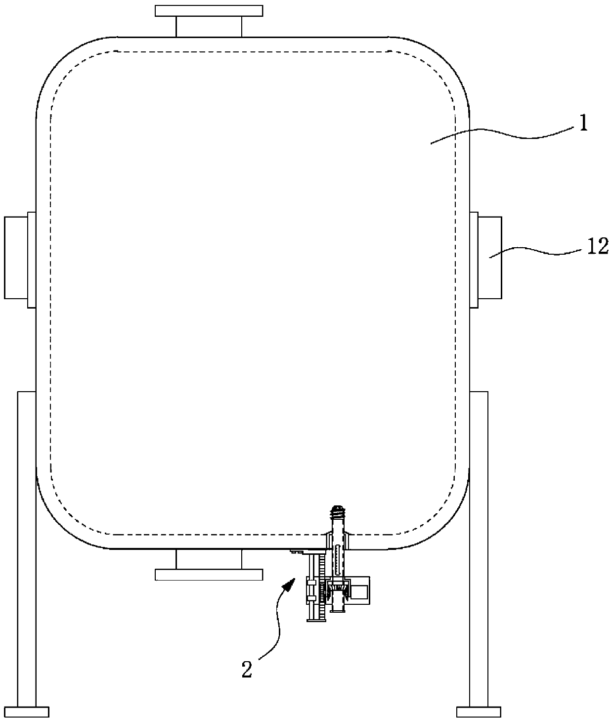 Storage tank for polymer particles and sampling method