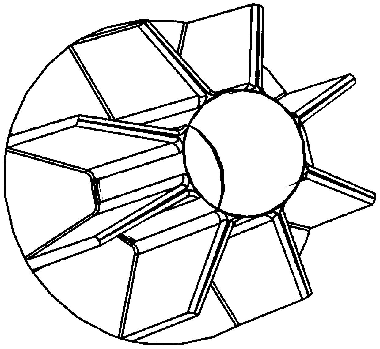 Die-casting die for processing small aircraft empennage and using method of die-casting die