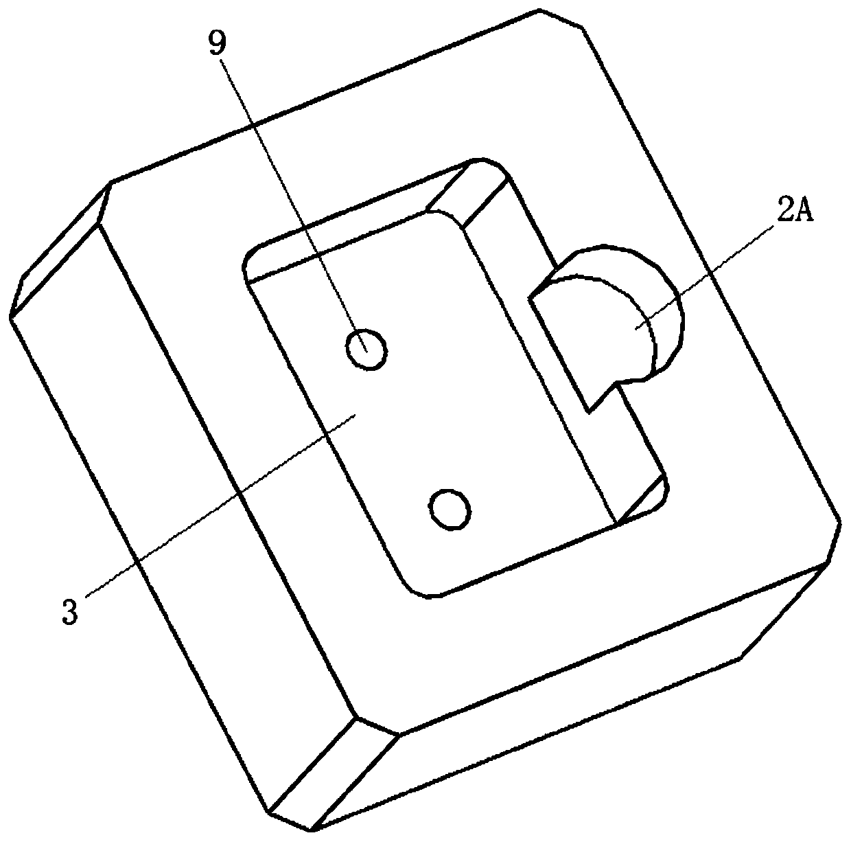 Die-casting die for processing small aircraft empennage and using method of die-casting die