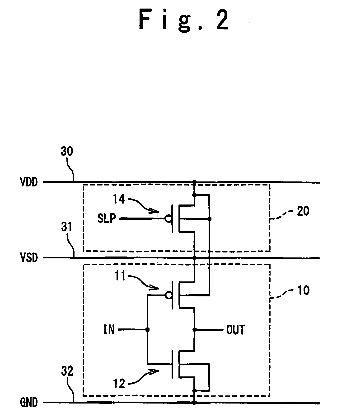 Size-reduced layout of cell-based integrated circuit with power switch
