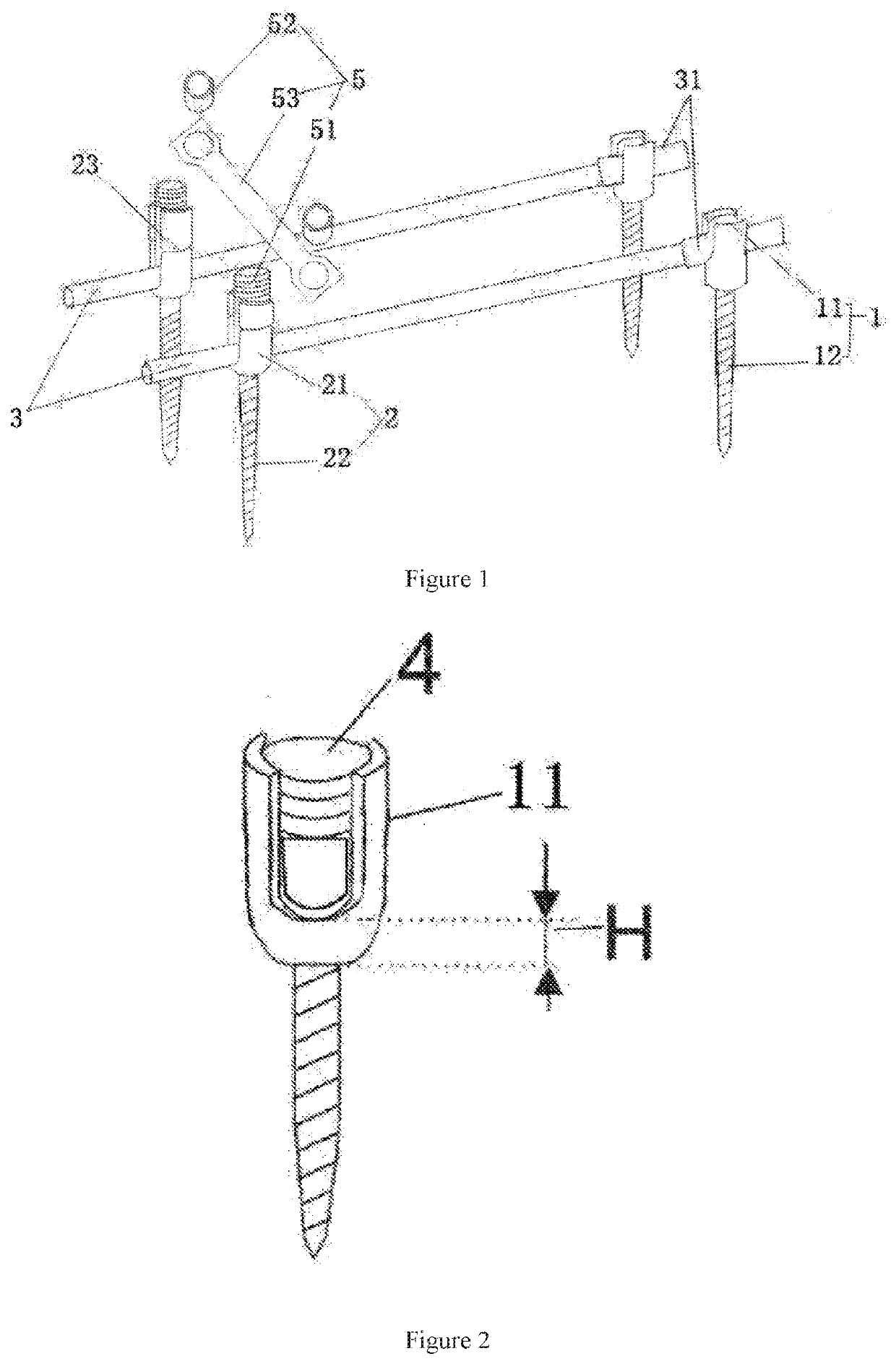 A screw-rod instrument specially used for posterior atlantoaxial vertebrae fixation