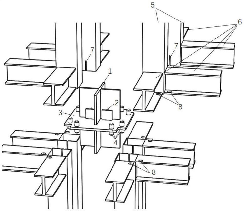 Beam column connecting structure of modular steel structure building