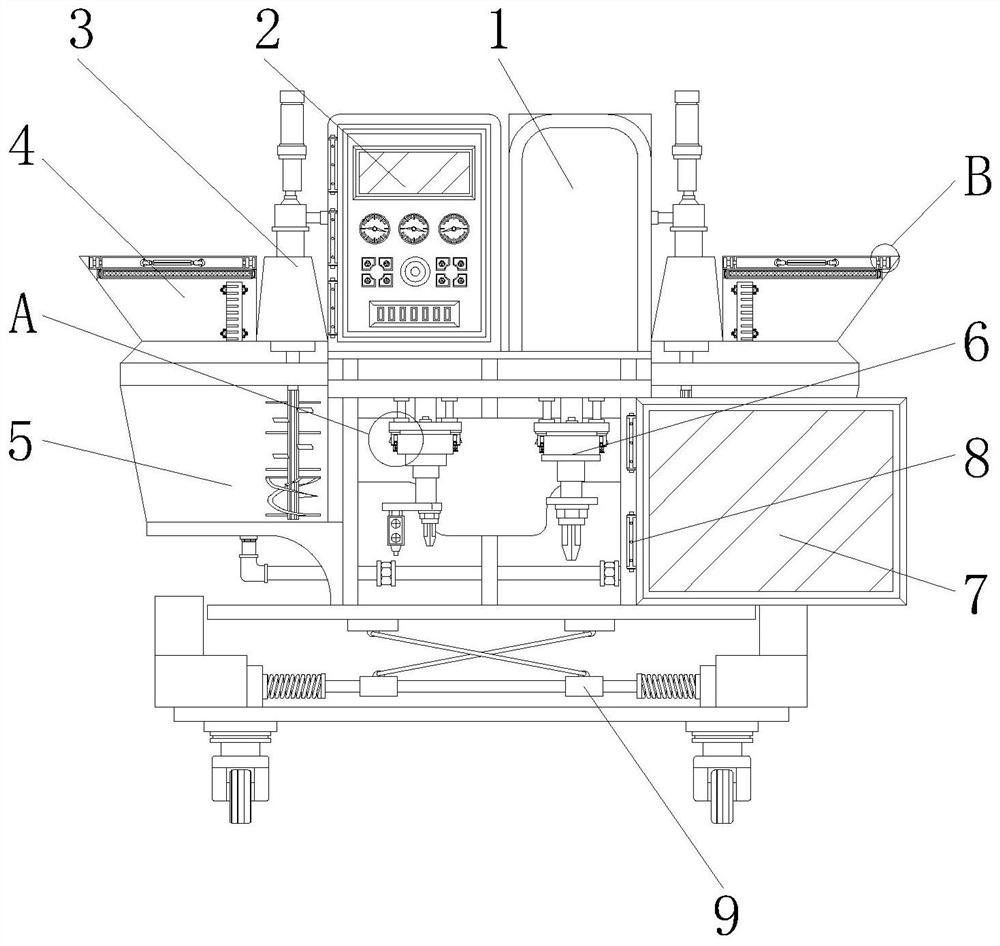 Double-component paint heating spraying machine