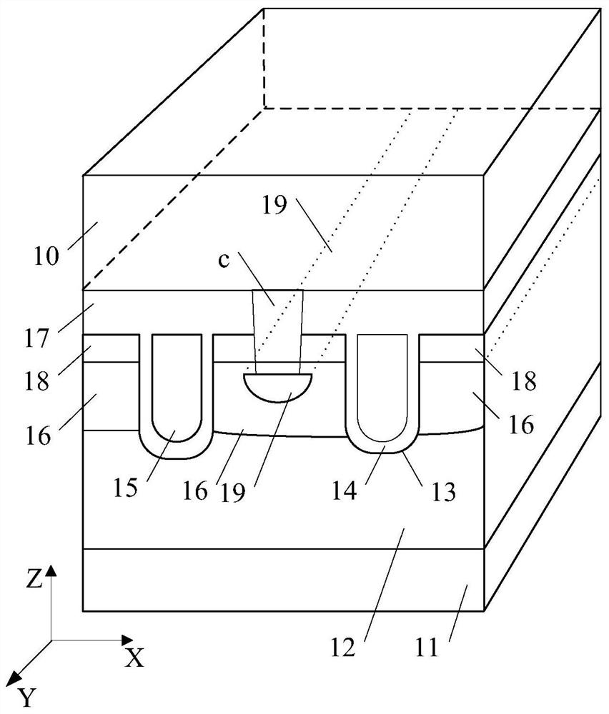 High-density trench device structure and manufacturing method thereof