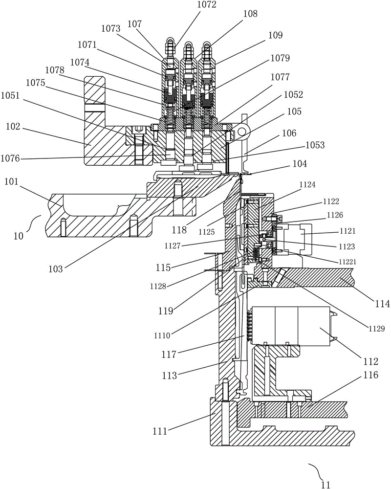 Upper disk and lower disk knitting mechanism for double-sided automatic underwear machine