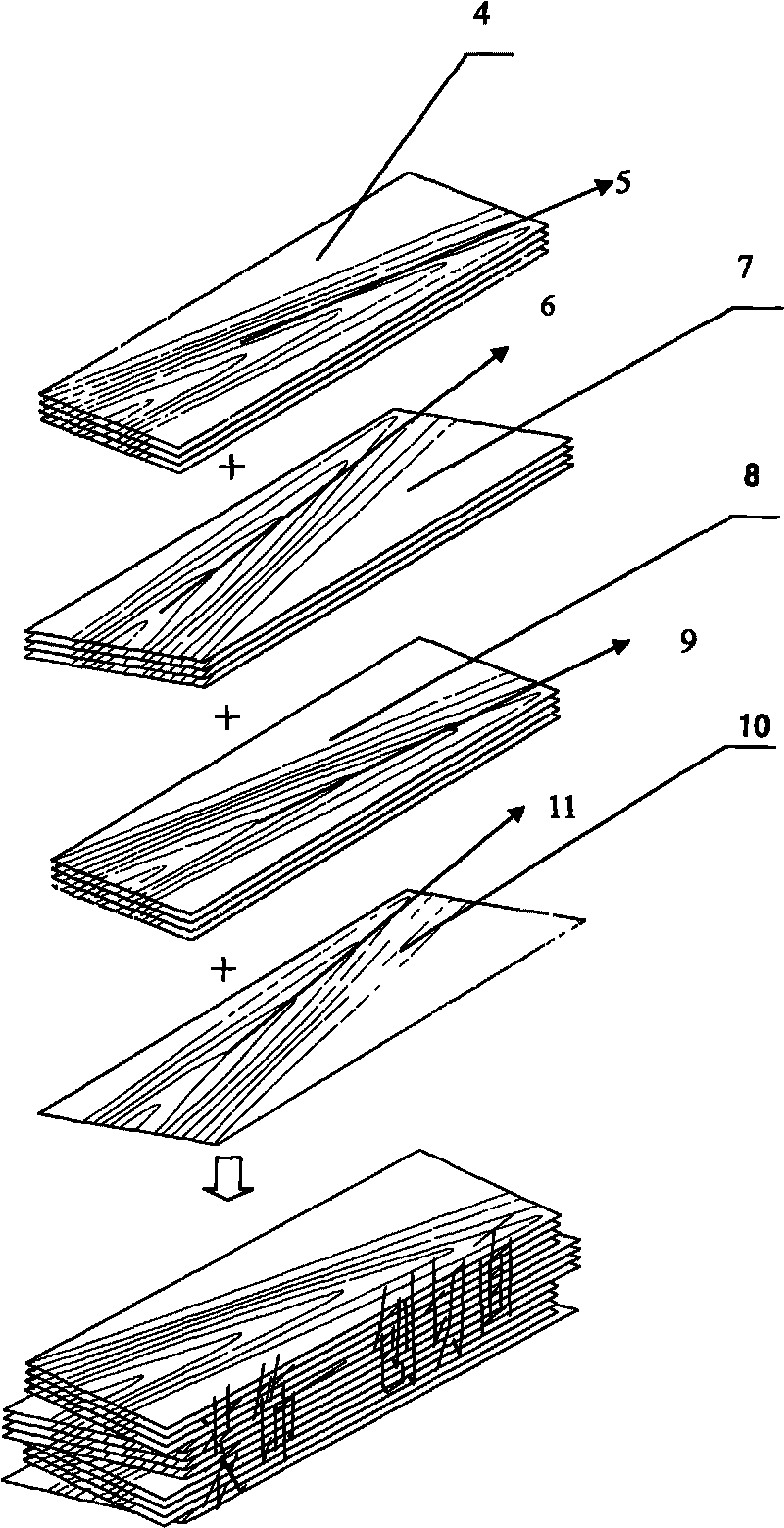 Method for manufacturing shadow changing recombined decorative wood by using natural wood