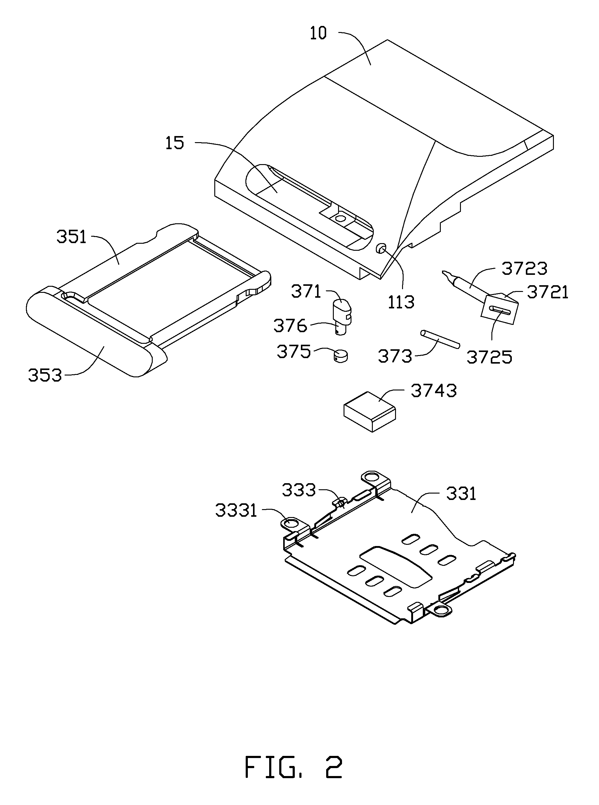 Chip card holding mechanism and portable electronic device